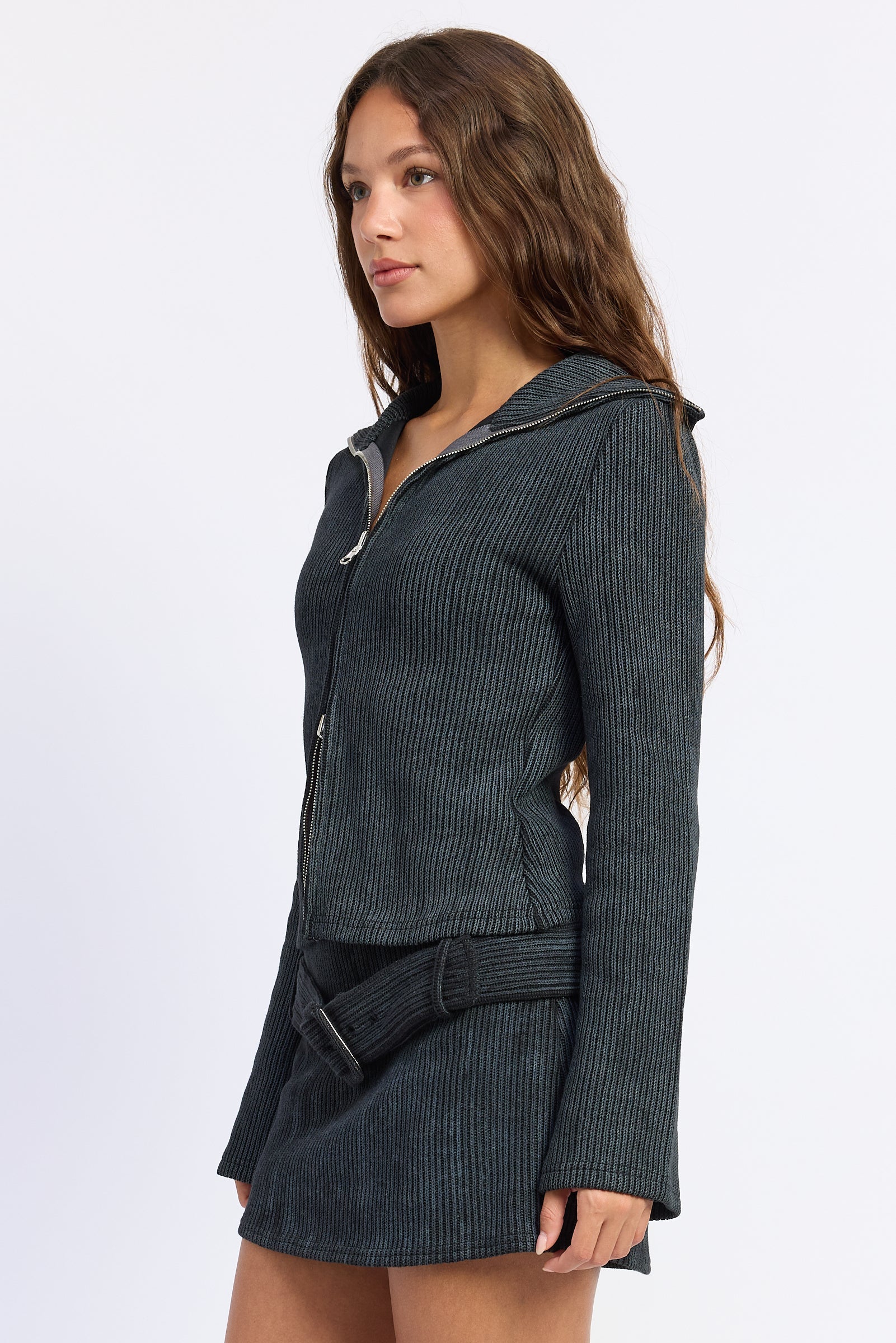 LIORA COLLARD CARDIGAN
