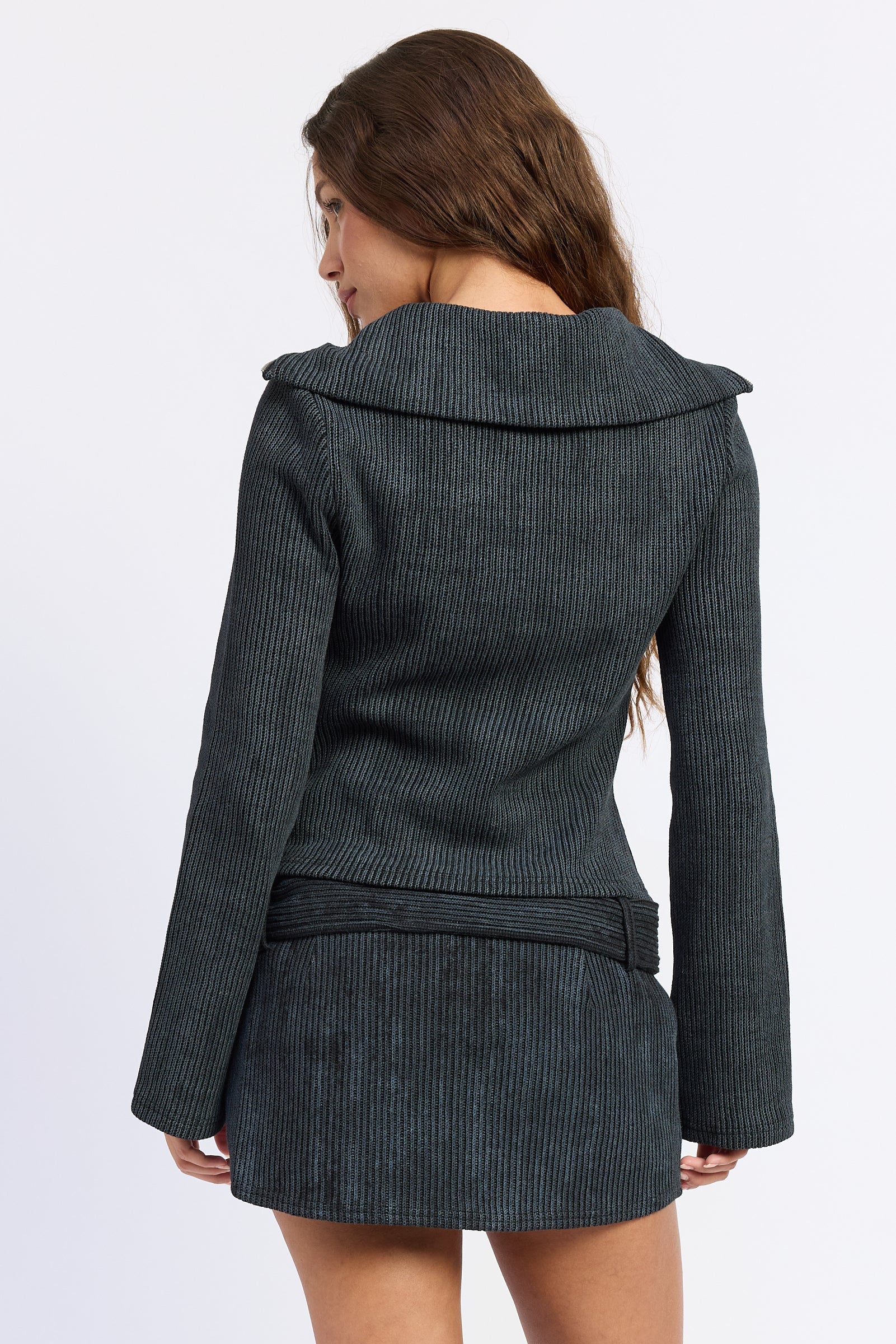 LIORA COLLARD CARDIGAN