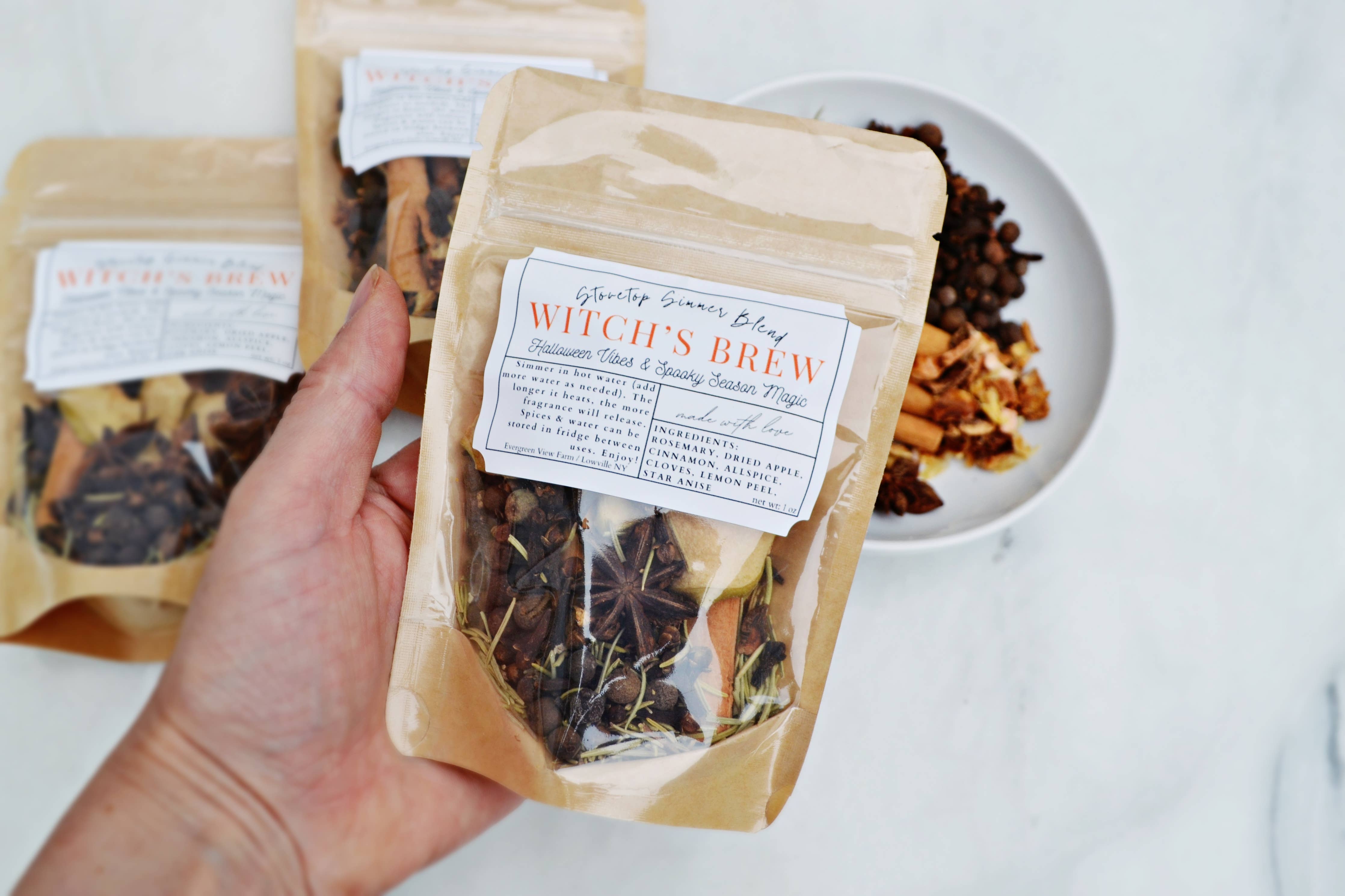 ”WITCH’S BREW” AUTUMN FALL HALLOWEEN SIMMER STOVETOP SPICES