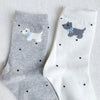 SCOTTIE DOG PATTERN SOCKS SET OF 2
