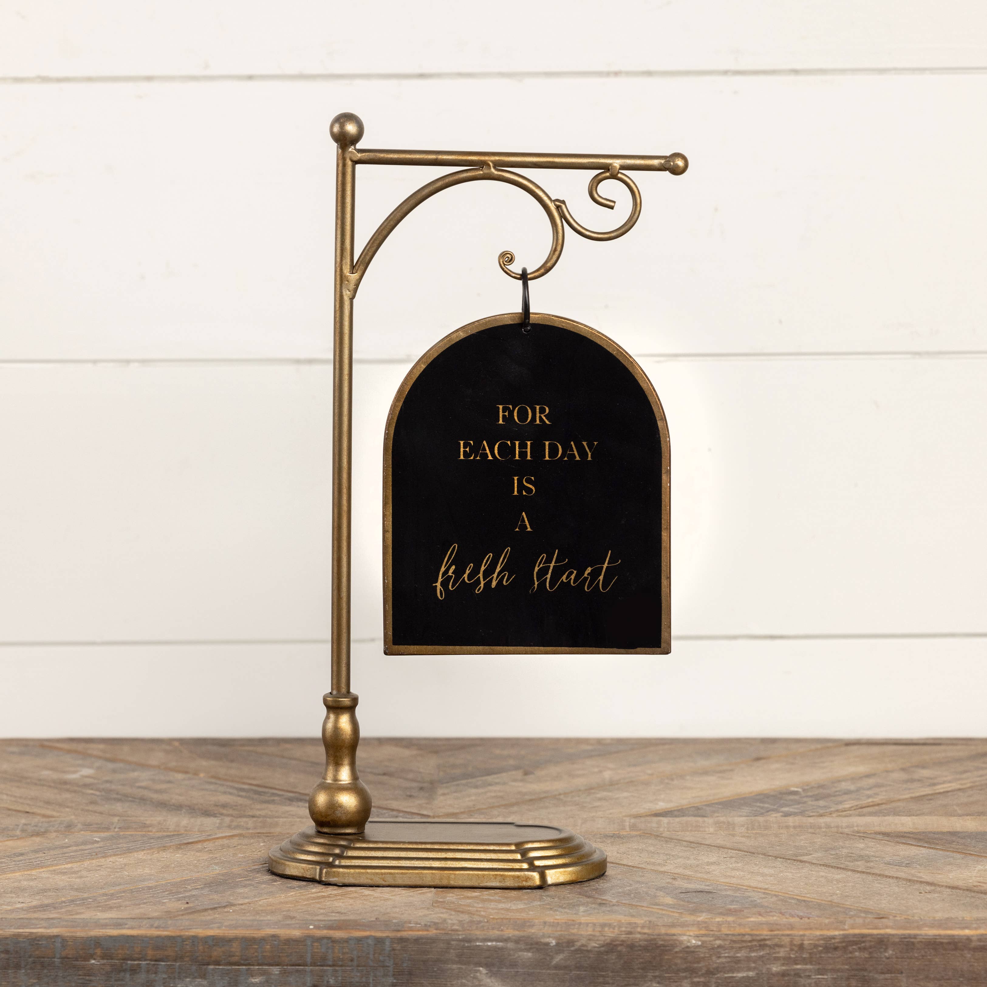 BLACK & GOLD HANGING SIGN