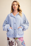 COTTON BLUE CARDIGAN JACKET