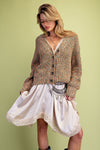 GREEN CORAL MULTI SWEATER CARDIGAN