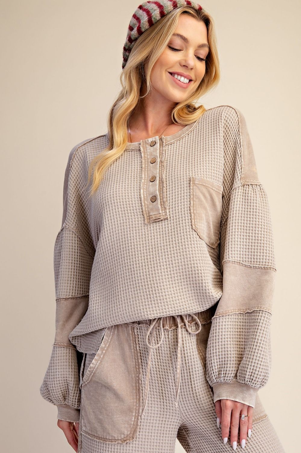 THERMAL KNIT PULLOVER SHIRT