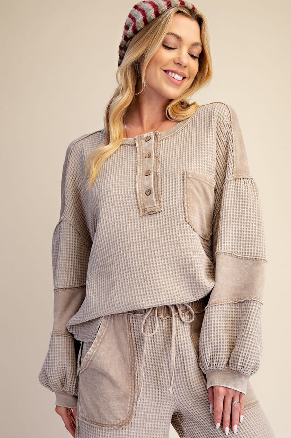 THERMAL KNIT PULLOVER SHIRT