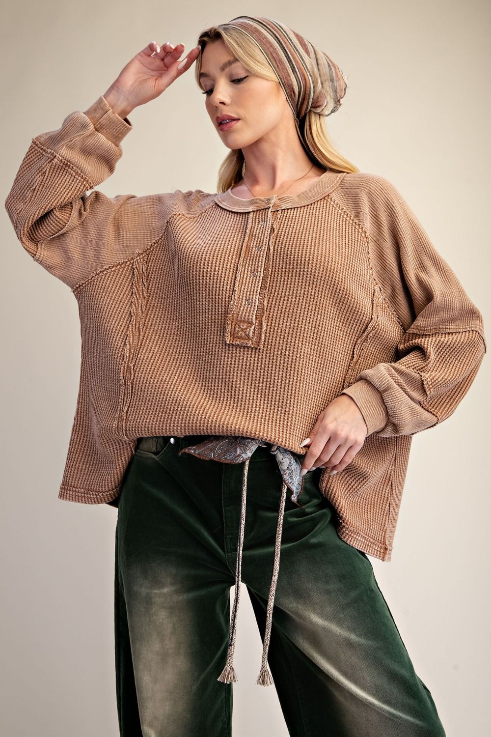 HENLEY THERMAL LONG-SLEEVED TOP