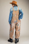 NEUTRAL FLORAL OVERALLS