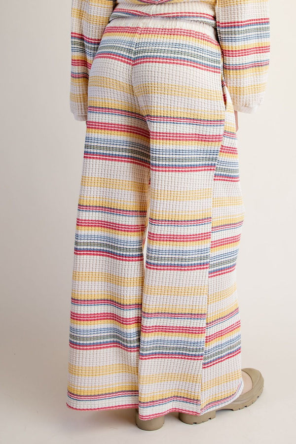 STRIPED THERMAL WASHED LOUNGEPANTS