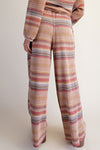 STRIPED THERMAL WASHED LOUNGEPANTS