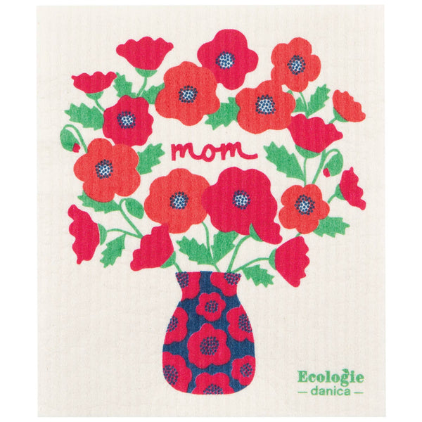 POPPY BOUQUET SWEDISH DISCHCLOTH