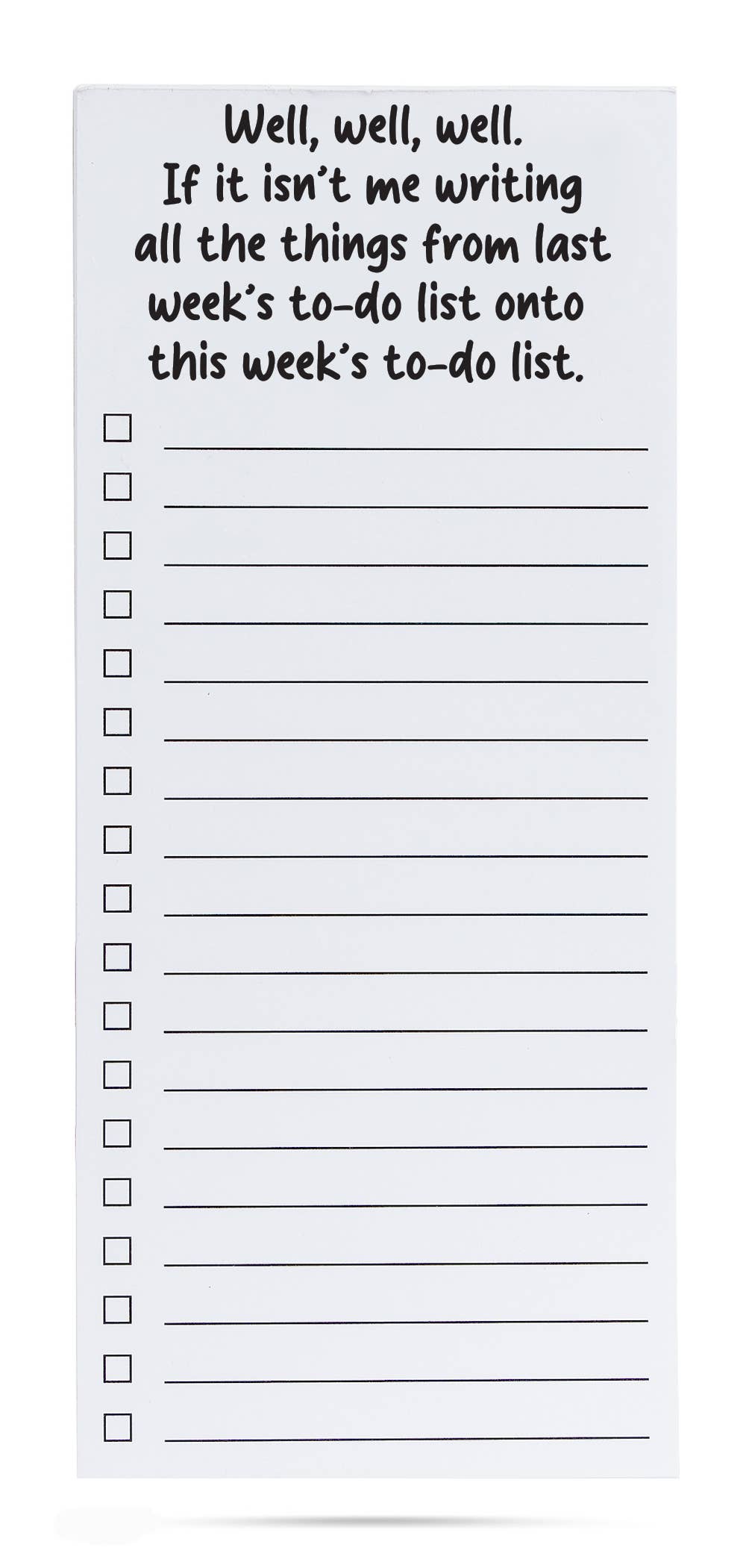 WELL, WELL WELL LIST NOTE PAD