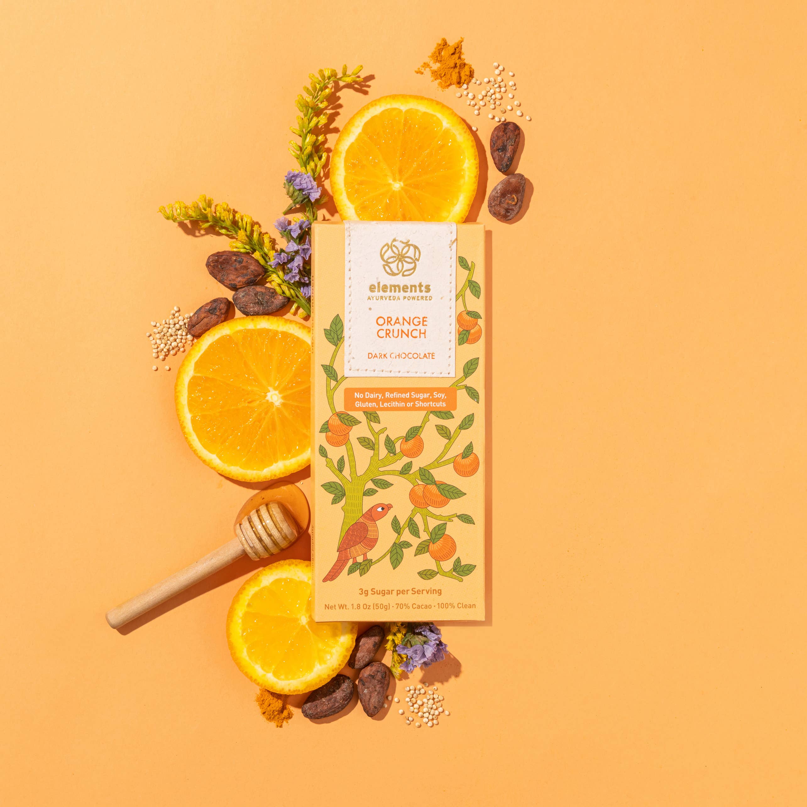 ORANGE CRUNCH 70% DARK CHOCOLATE