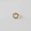 ARTISTIC GEOMETRIC ADJUSTABLE RING WITH DAZZLING STONES