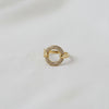 ARTISTIC GEOMETRIC ADJUSTABLE RING WITH DAZZLING STONES