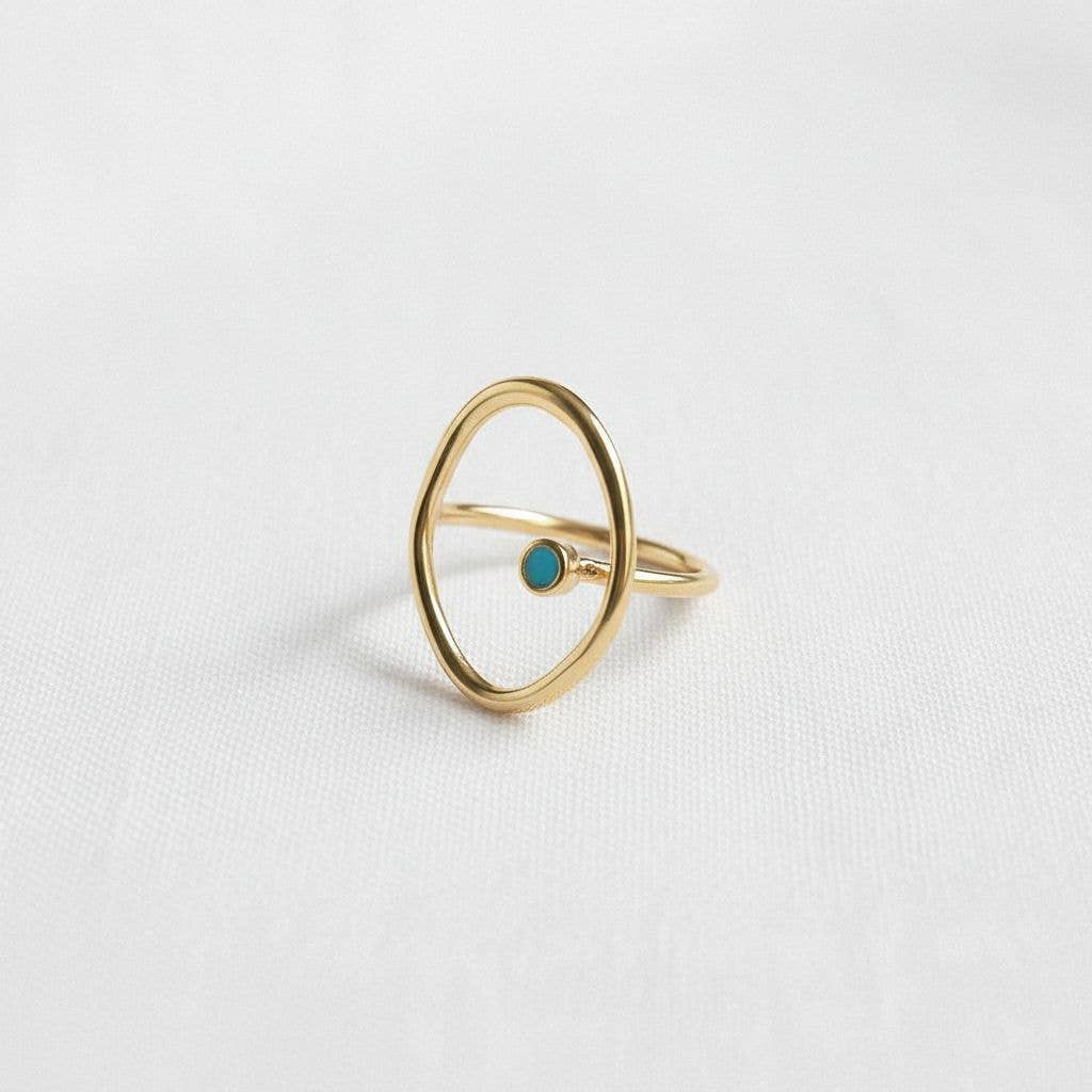 GEOMETRIC COPPER ADJUSTABLE RING