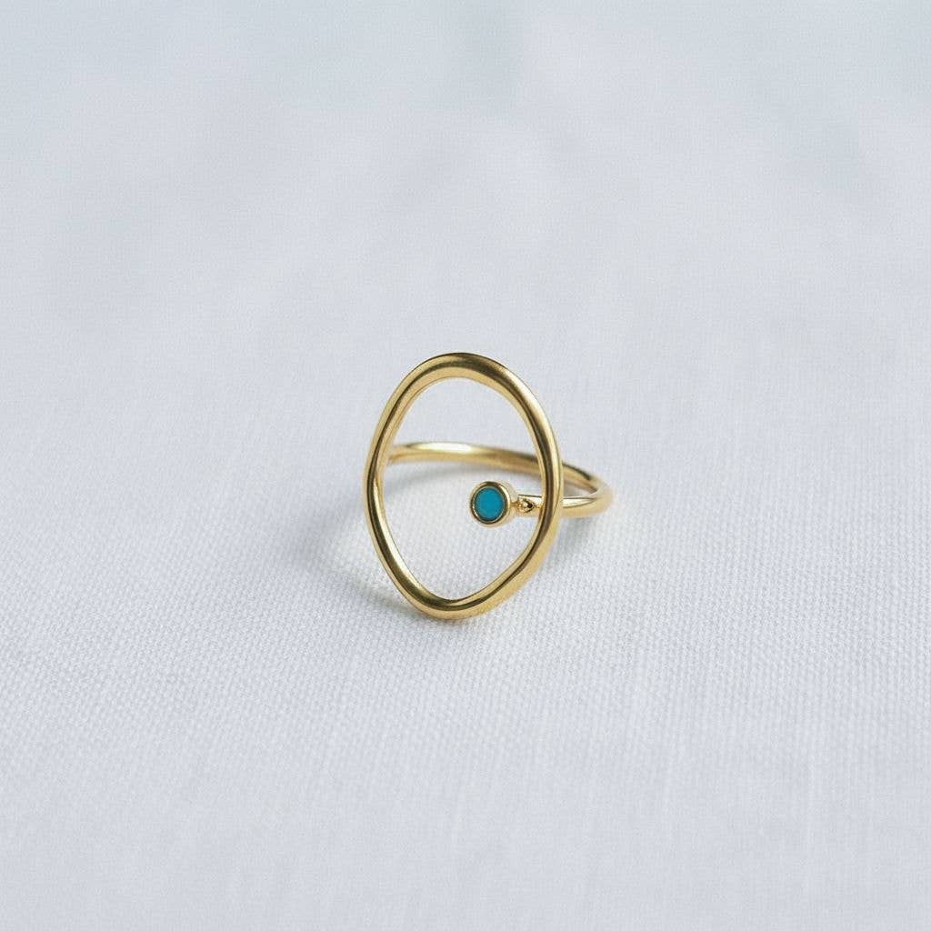 GEOMETRIC COPPER ADJUSTABLE RING