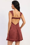 ALAIRA SATIN JACQUARD MINI DRESS