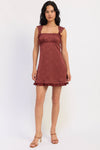 ALAIRA SATIN JACQUARD MINI DRESS