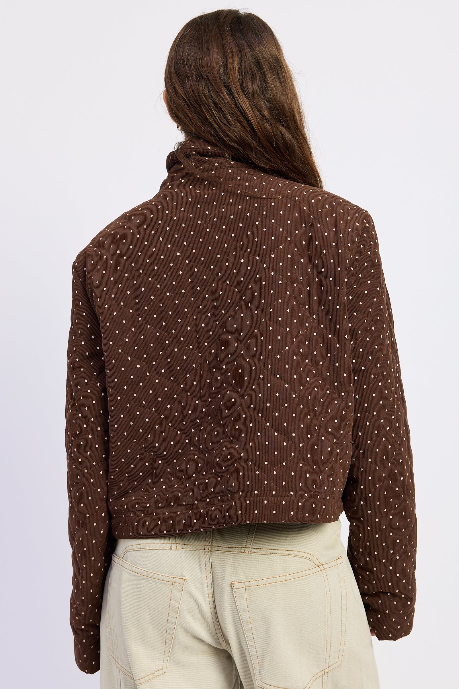 CALISTA POLKA DOT QUILT PUFFER JACKER