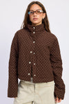 CALISTA POLKA DOT QUILT PUFFER JACKER