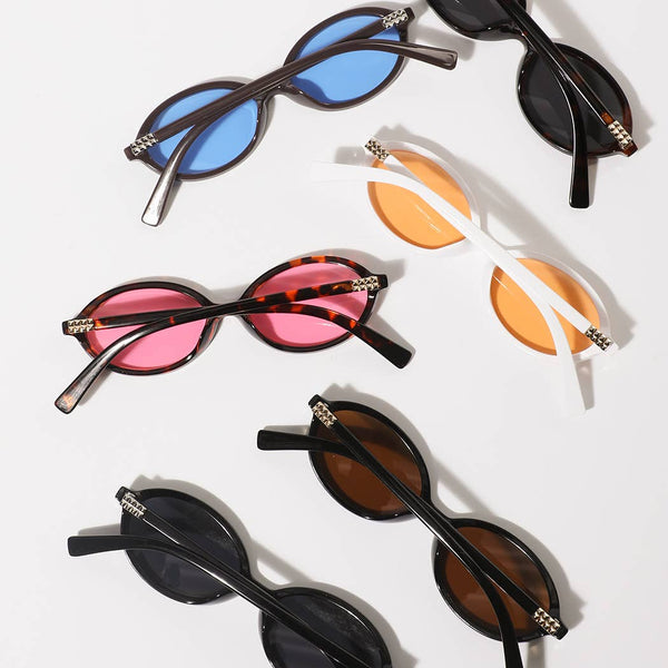 SLIM OVAL FRAME SUNGLASSES
