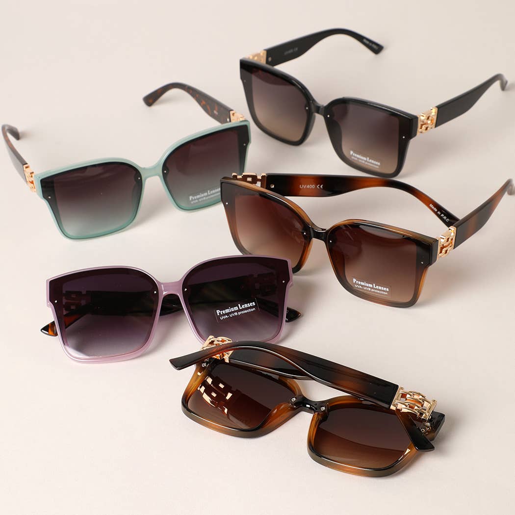 SQUIRCLE SHAPE FRAM SUNGLASSES