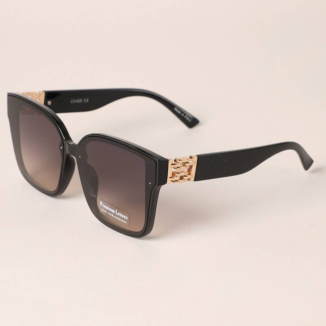 SQUIRCLE SHAPE FRAM SUNGLASSES