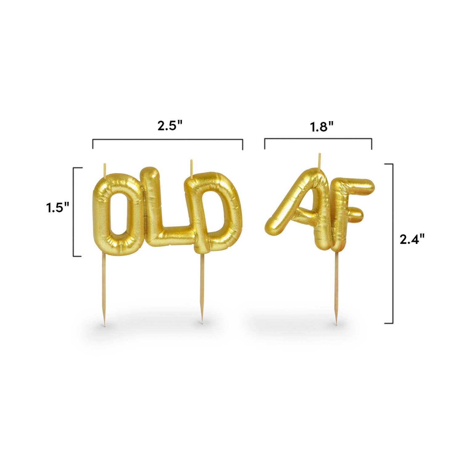 LIGHTEN UP PARTY CANDLES - OLD AF