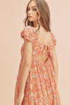 AMELIA CORAL FLORAL DRESS