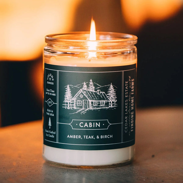 CABIN - WOOD TOP CANDLE
