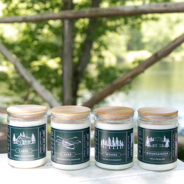 CABIN - WOOD TOP CANDLE