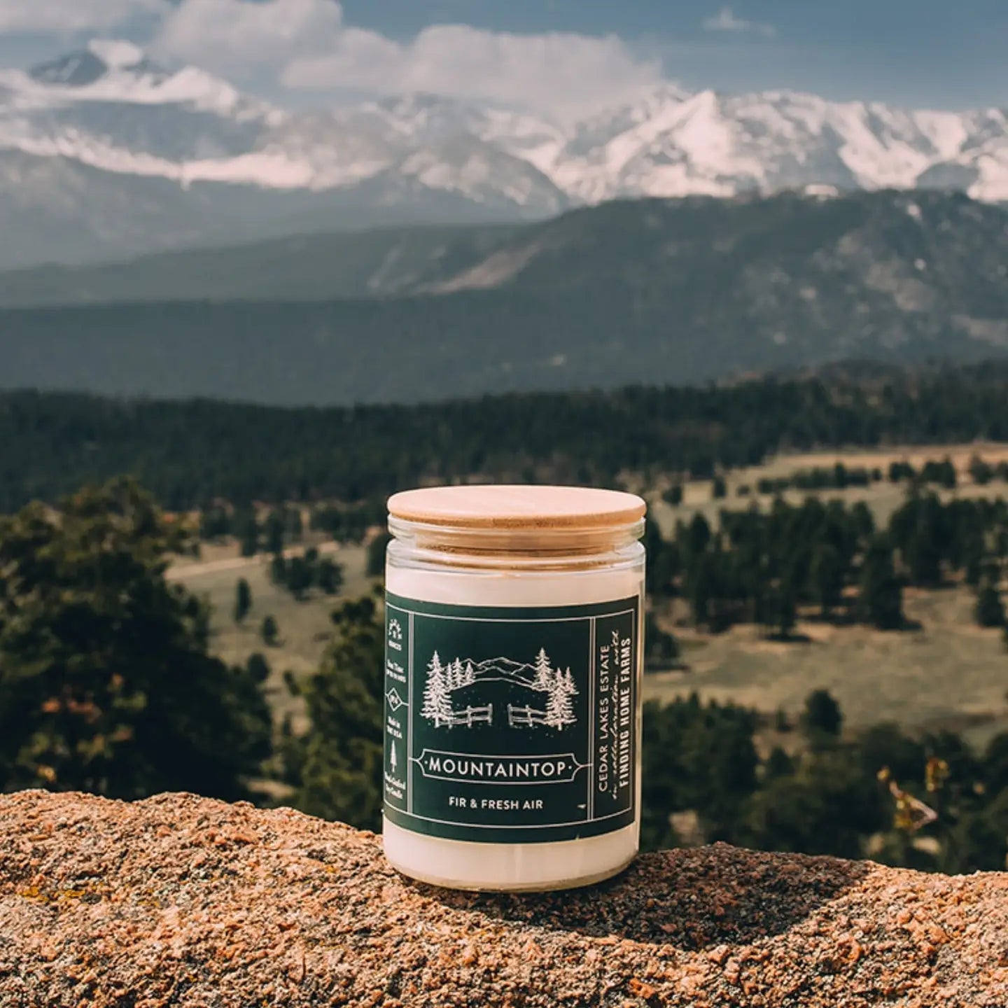 MOUNTAINTOP - WOOD TOP SOY CANDLE