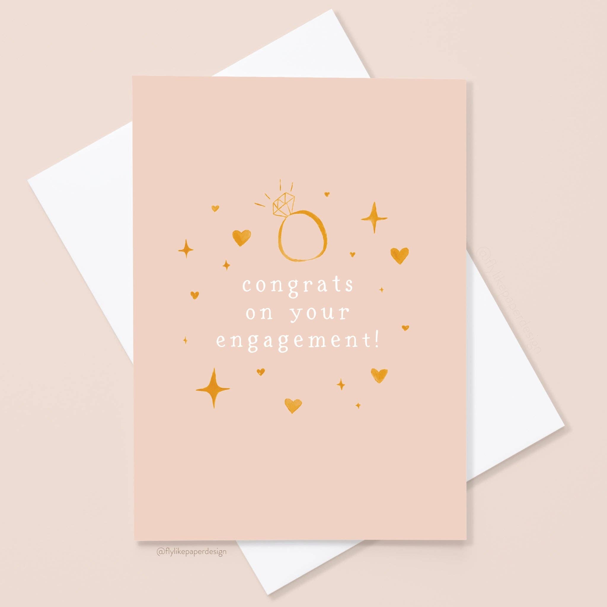 BLUSH ENGAGEMENT CARD