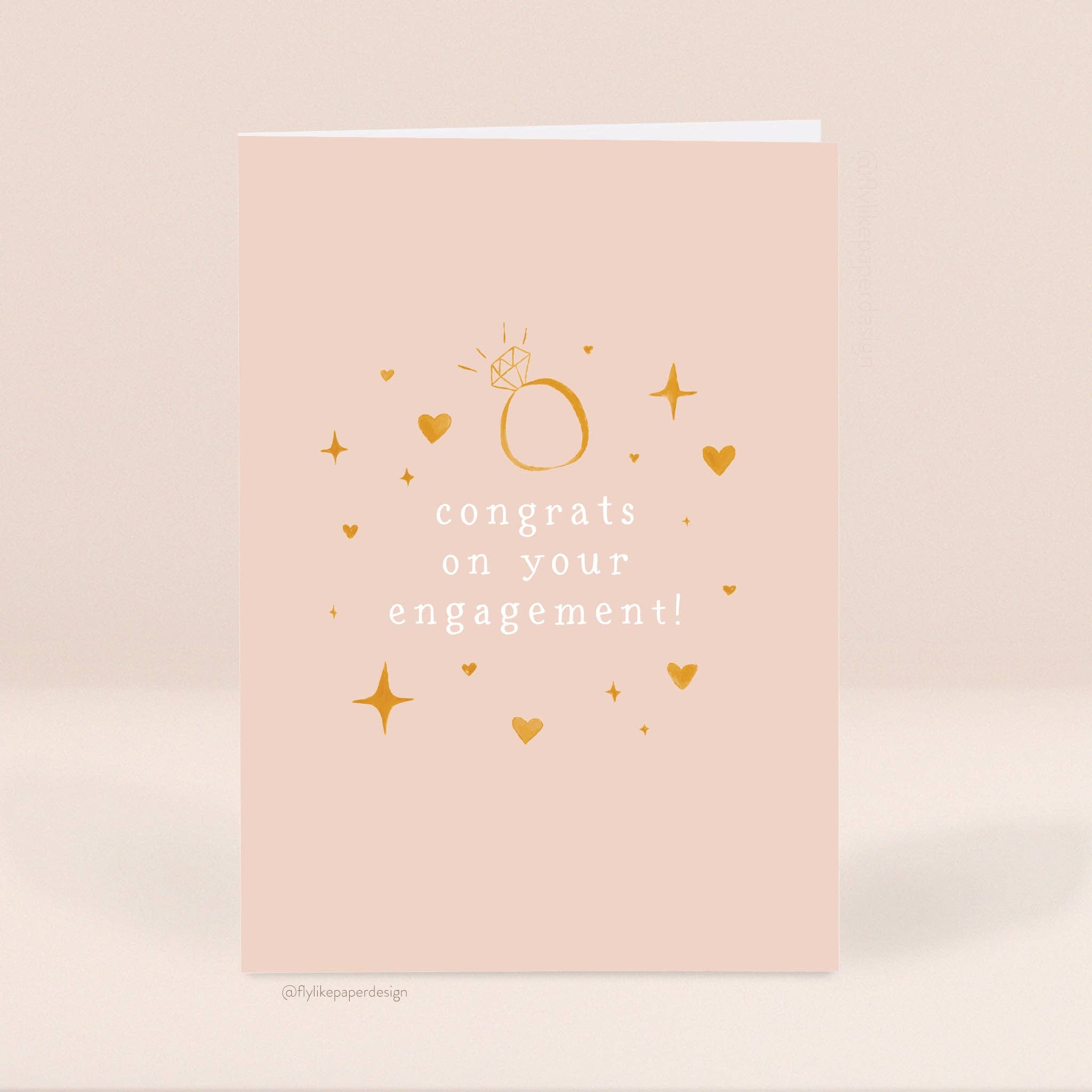BLUSH ENGAGEMENT CARD