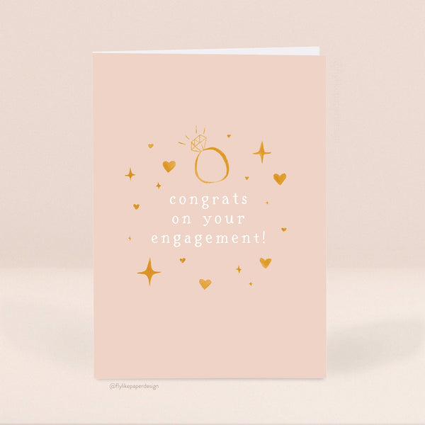 BLUSH ENGAGEMENT CARD