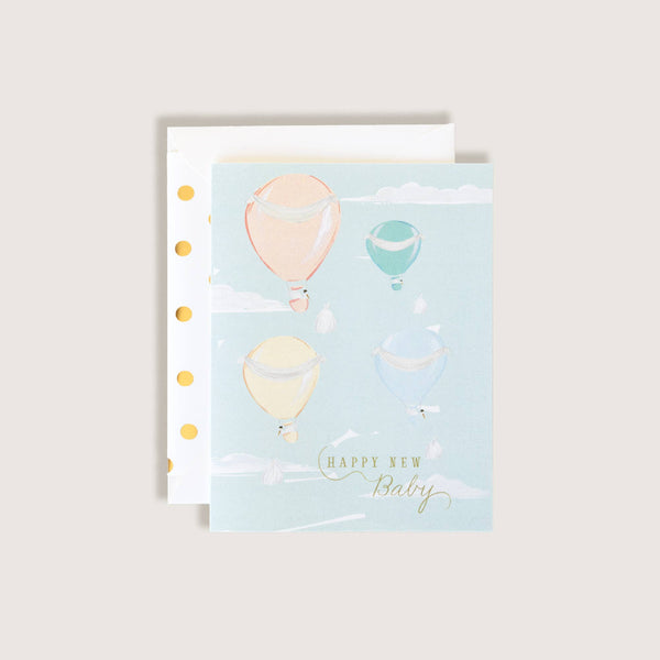 HAPPY NEW BALLOON BABY GREETING CARD