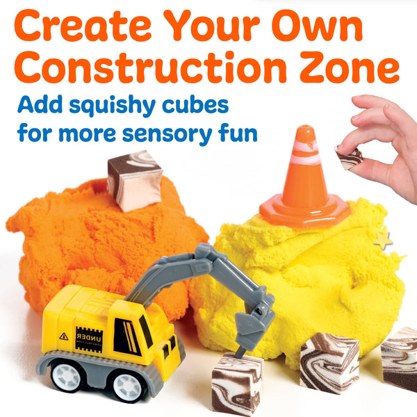 CONSTRUCTION SENSORY MINI PLAY KID JAR WITH CLOUD CLAY