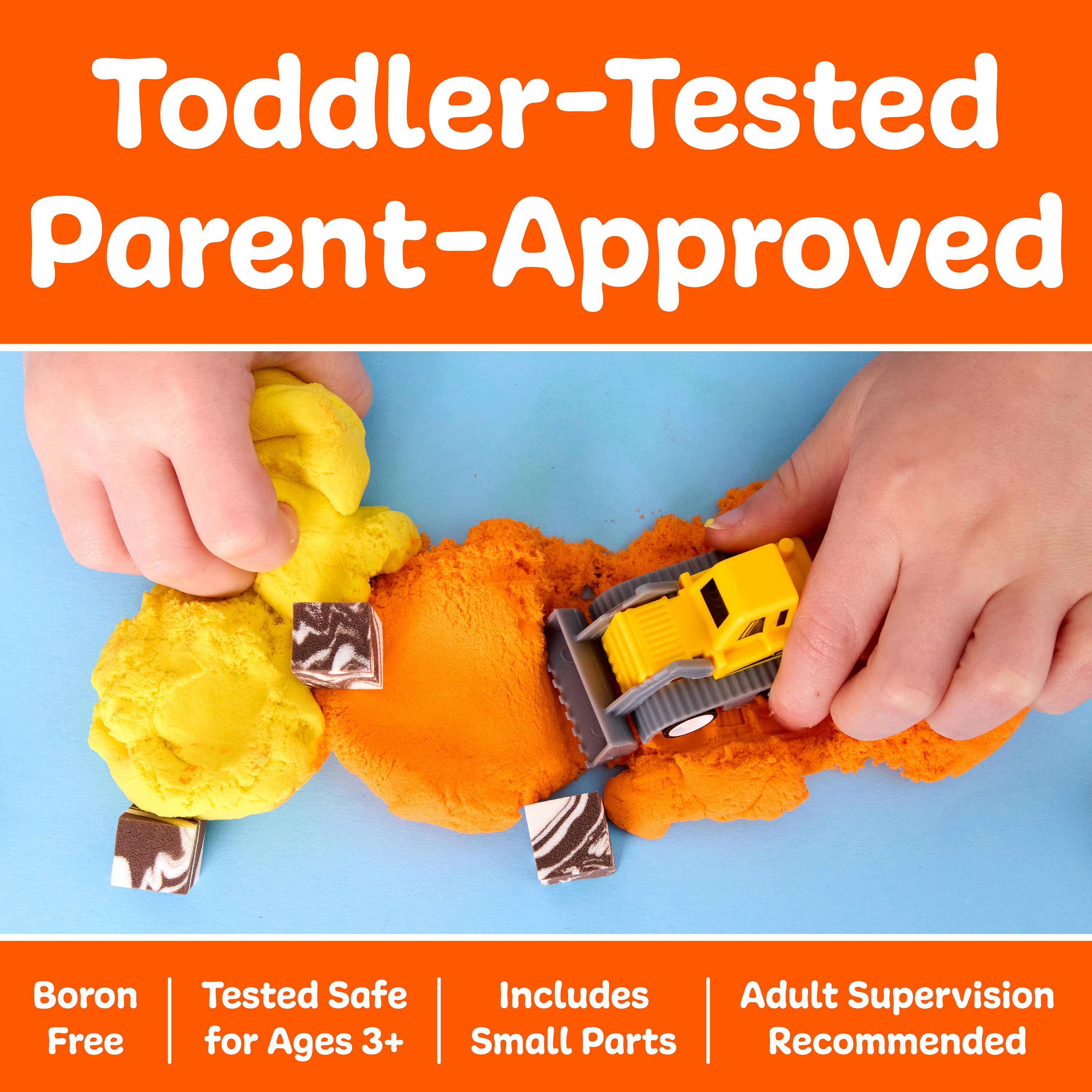 CONSTRUCTION SENSORY MINI PLAY KID JAR WITH CLOUD CLAY