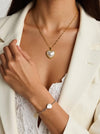 SILOUANE 18K GOLD NON-TARNISH HEART PEARL NECKLACE