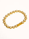 AMITY 18K GOLD NON-TARNISH ROUND RHINESTONE BRACELET