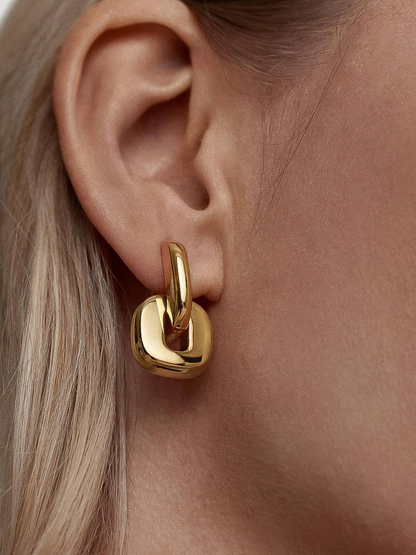 ARLISS 18K GOLD NON-TARNISH LINK DROP EARRING