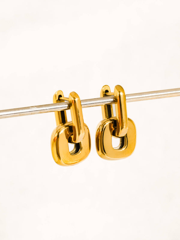 ARLISS 18K GOLD NON-TARNISH LINK DROP EARRING