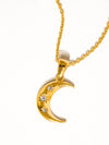 ATLAS 18K GOLD NON-TARNISH HALF OON CZ NECKLACE