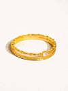 BELEN 18K GOLD CZ THIN RING