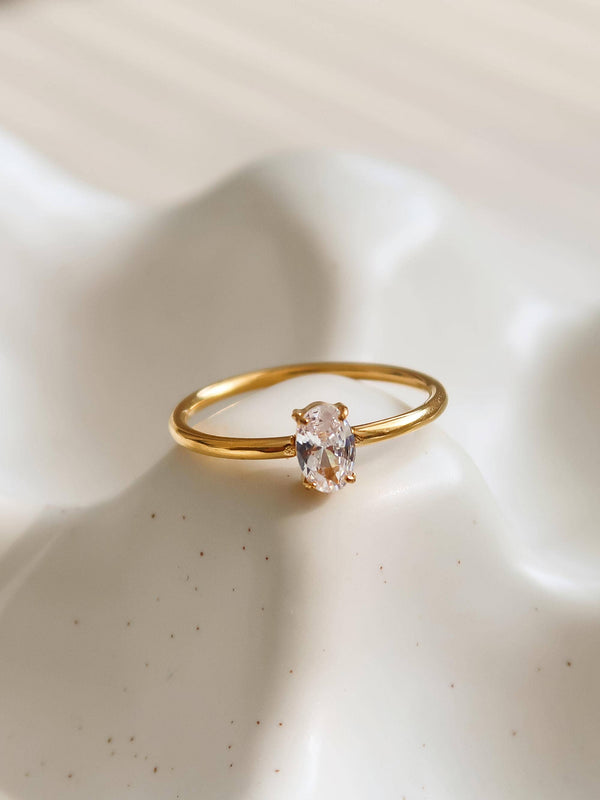 BORIS NON-TARNISH CZ RING 8