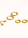 PS - BRIGITTE 18K GOLD NON-TARNISH HOOPS, CIRCLE EARRING - PS