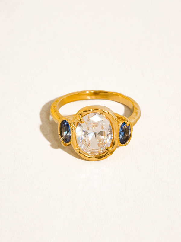 CHAMONIX 18K GOLD NON-TARNISH VINTAGE STATEMENT TRIO RING