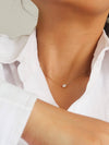 CIARA 18K NON-TARNISH PETITE ROUND CZ NECKLACE