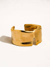 CLYDE 18K GOLD NON-TARNISH ABSTRACT BOLD BANGLE
