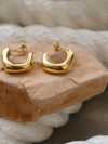 DEMI 18K GOLD NON-TARNISH C HOOP EARRING